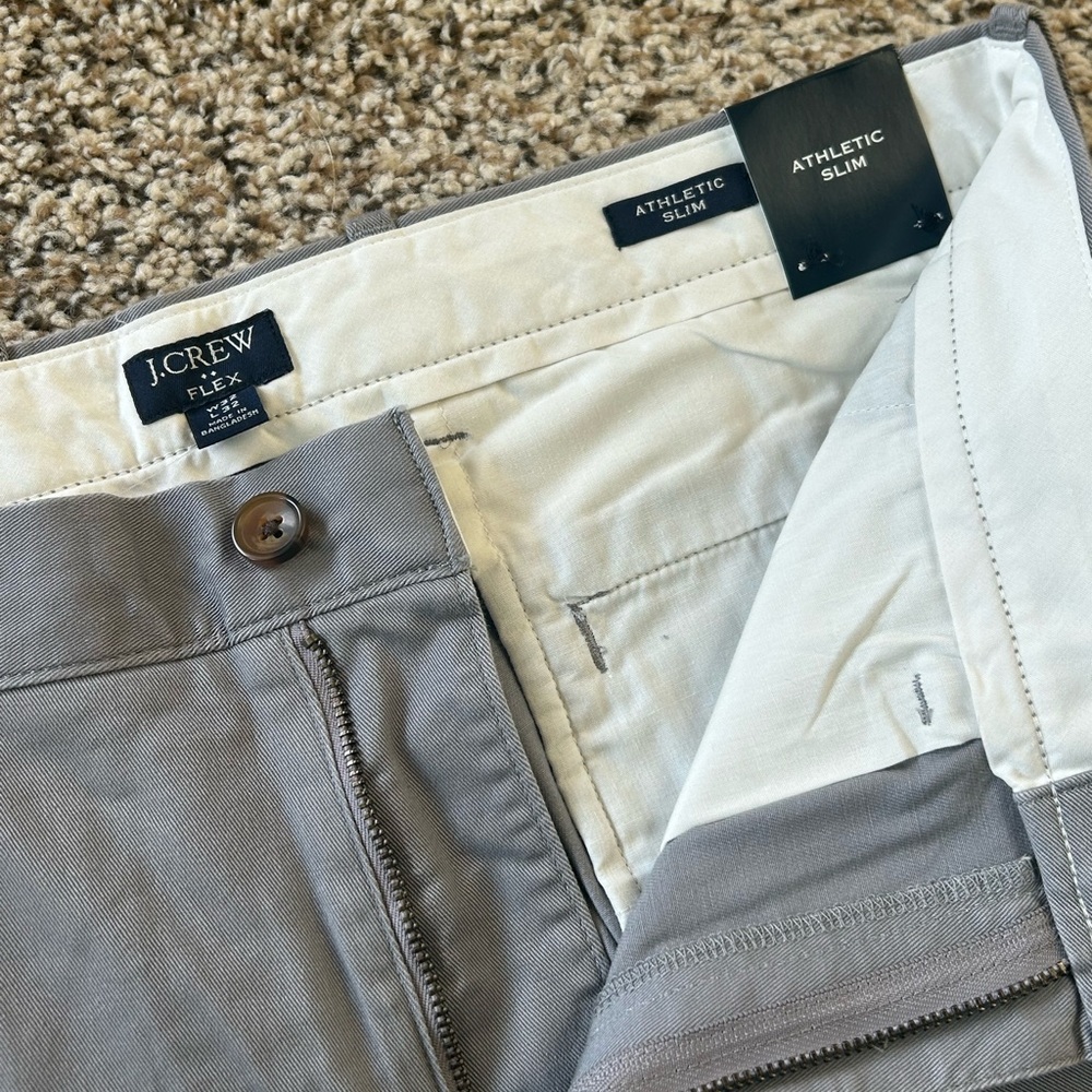 J. Crew Men's Athletic Slim Chinos - Gray